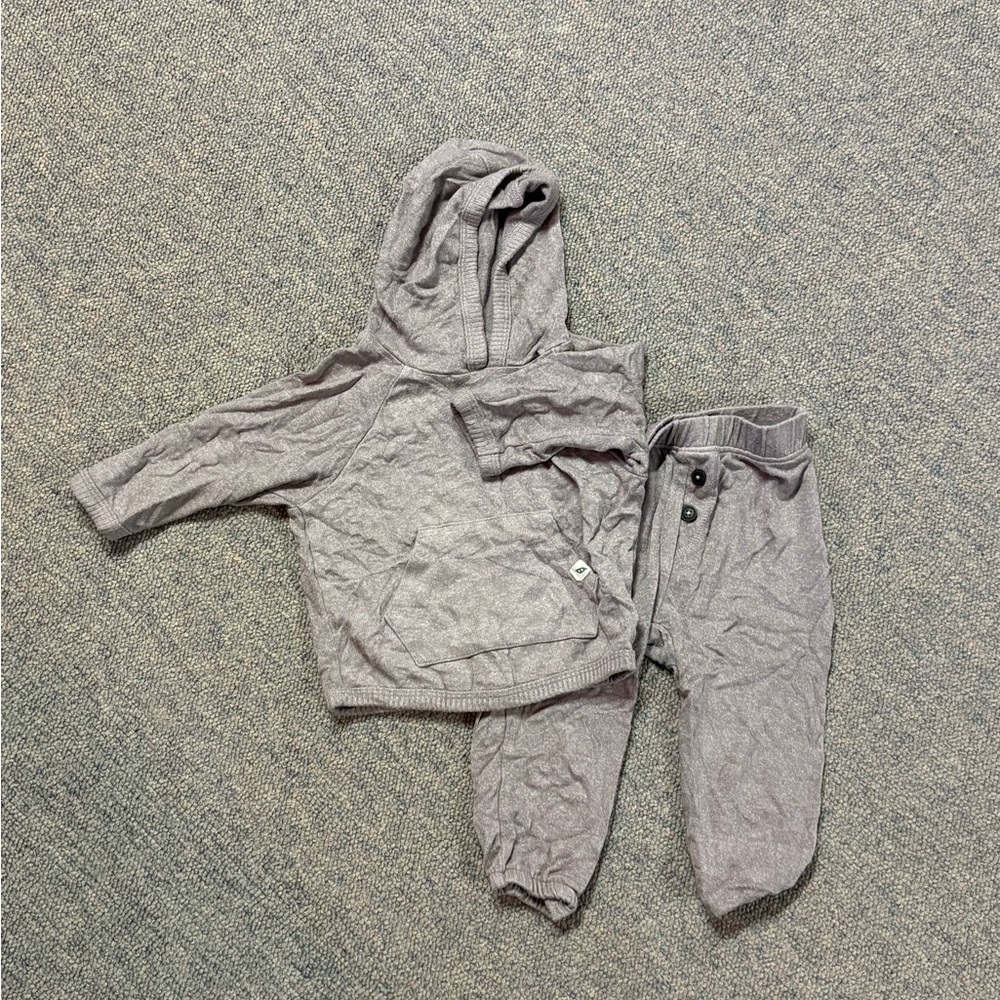 Gray Kids Hoodie and Pants Set